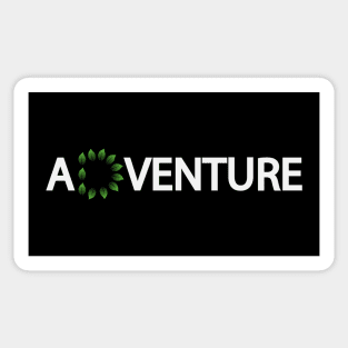 Adventure typographic logo design Sticker